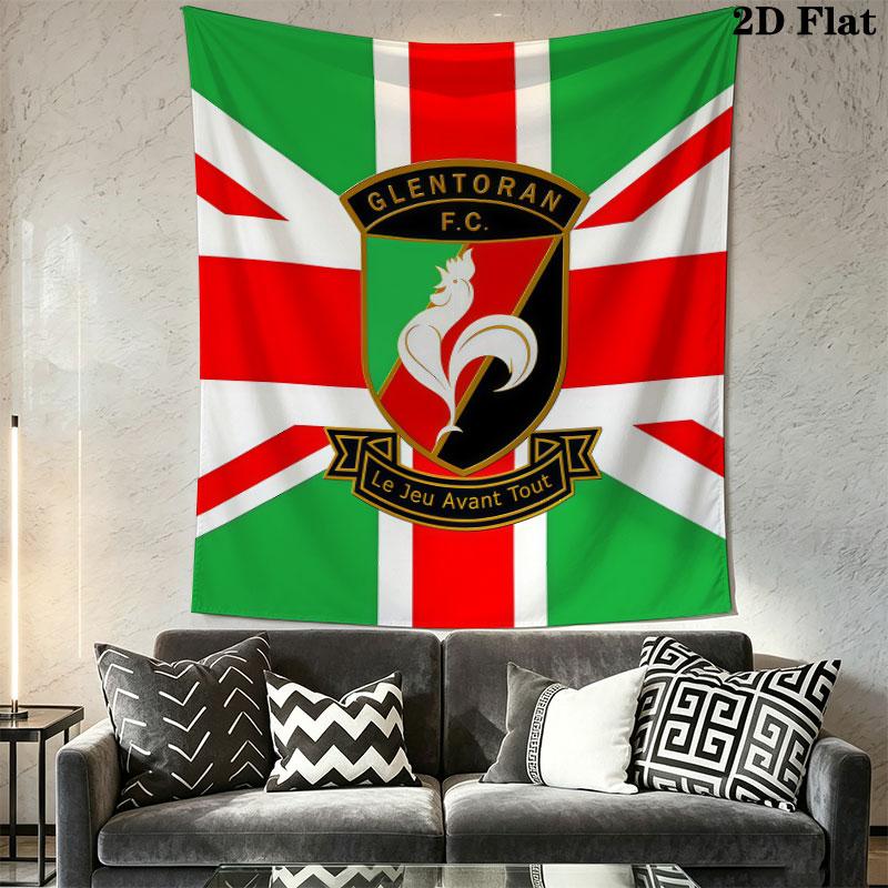 Glentoran Power Wall Hanging Printed Fabric Blanket Decorative Tapestries for Bedroom Living Room Home Decor