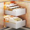 Pull Out Cabinet Organizer Fixed Slide Out Pantry Shelves, Heavy Duty Sliding Drawer Pantry Shelf