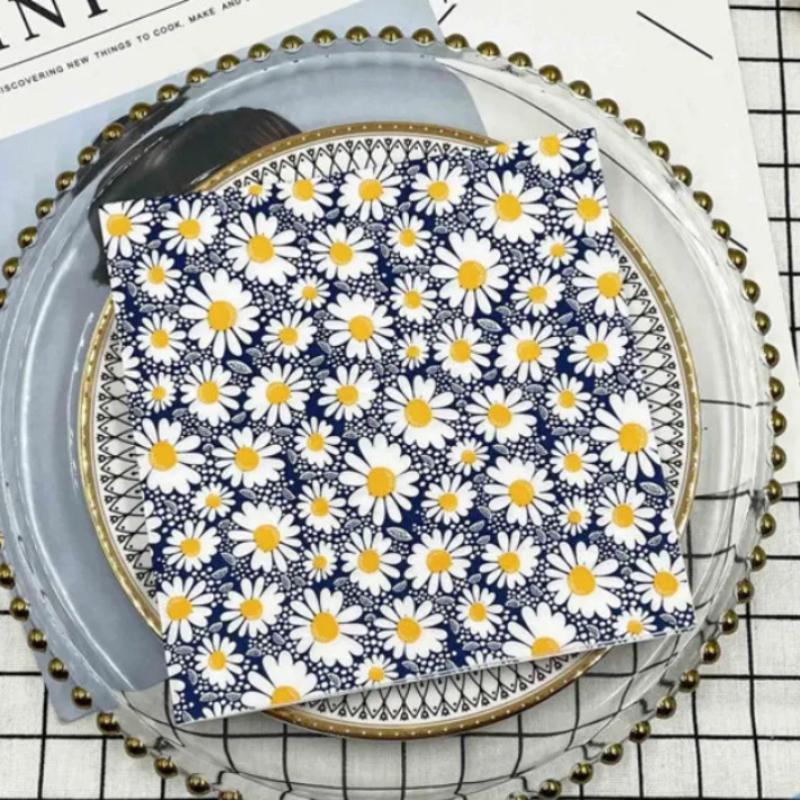 Disposable Party Napkin Double Layer 20 Pieces/Pack Small Flower Pattern