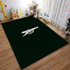 Black carpet w/ Cannon Designed floor mat, suitable as a non-slip mat for the living room or bedroom sofa