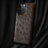 Чехол для телефона из 100% натуральной кожи страуса для iPhone 16 15 12 11 13 14 Pro Max 14Pro 16 Plus 15Pro 13Pro 16Pro роскошная задняя крышка