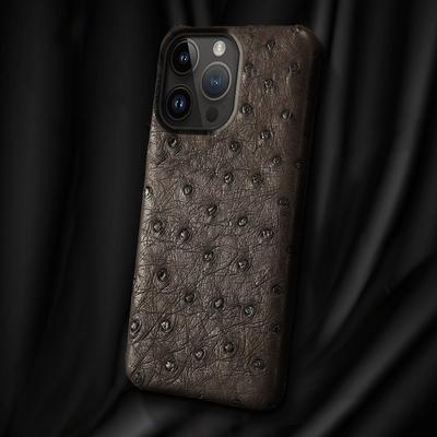 Чехол для телефона из 100% натуральной кожи страуса для iPhone 16 15 12 11 13 14 Pro Max 14Pro 16 Plus 15Pro 13Pro 16Pro роскошная задняя крышка