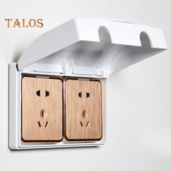 Детская защитная крышка розетки, защита от электрической вилки, водонепроницаемая, простая установка, защита от детей, двойная крышка розетки