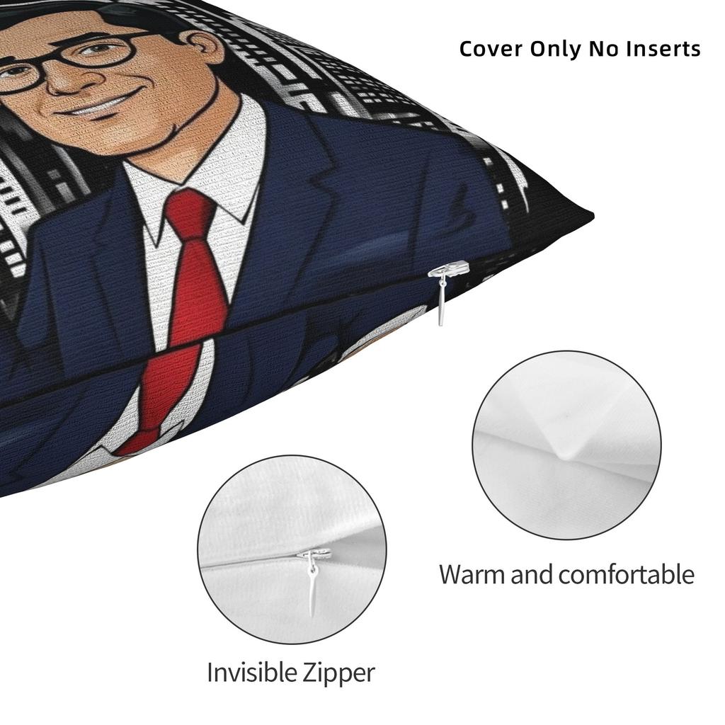 Decorative Pillow Covers Stephen Colbert The Late Show Accessories Home Throw Pillow Case Cover Zippered Multiple Sizes
