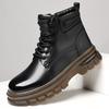 Высококачественная мужская уличная повседневная обувь на толстой подошве с высоким верхом, модная шнуровка, мужские осенне-зимние ботинки в стиле ретро рабочей одежды