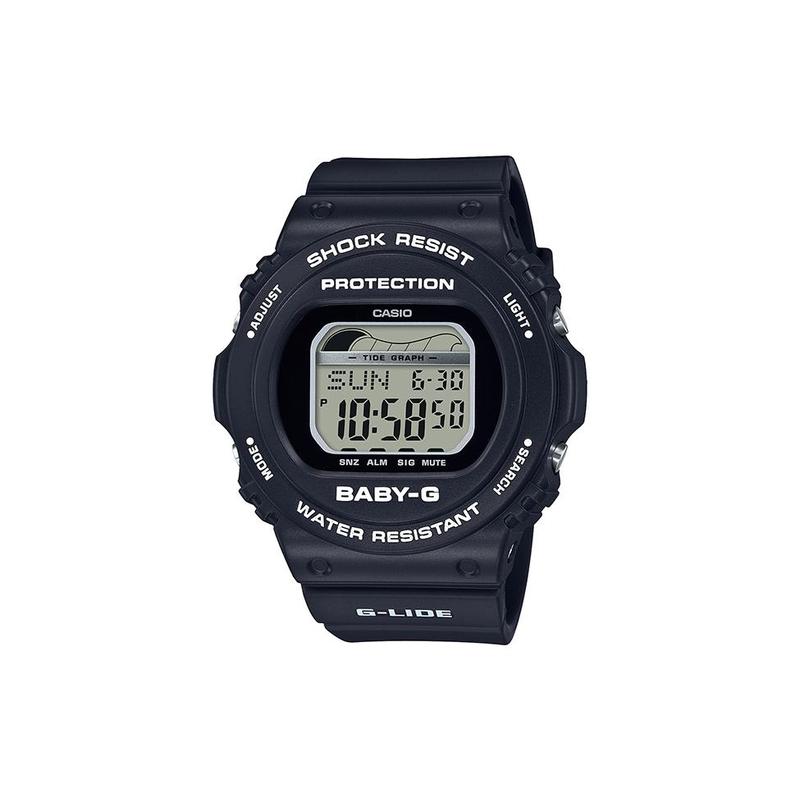 Casio BABY-G Спортивная Мода Водонепроницаемые Кварцевый Механизм Ремешок из Смолы Японские и Корейские Часы Женские Часы Черный Циферблат BLX-570-1