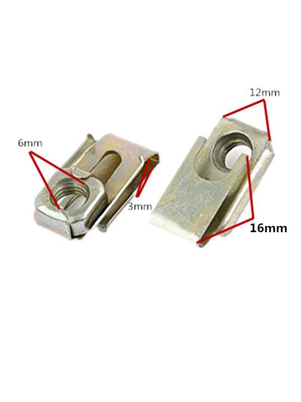 10 шт. Фиксатор шасси автомобиля M6 Пружинные U-образные клипсы Заклепки Скоростные гайки
