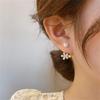 Korean Earing Claw Ear Hook Clip Earrings for Women Four-Prong Setting Gold Color Ear Earrings Fashion Jewelry New Year