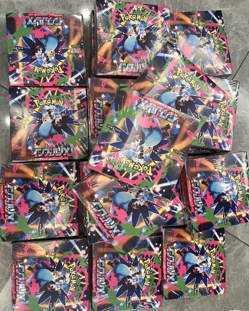 GoCard New Japanese Pokemoned MEGA M2 Trading Card Series Inferno X TCG Booster Box Paper Cards Eco-Friendly