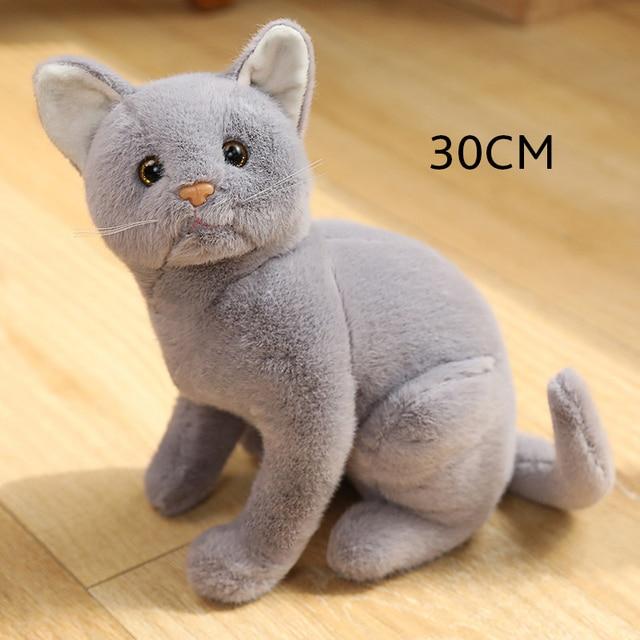 Игрушки из плюша в виде кошек, имитация, реалистичный узор, очаровательные куклы-кошки, плюшевая игрушка, кавайный декор для дома, подарок на день рождения