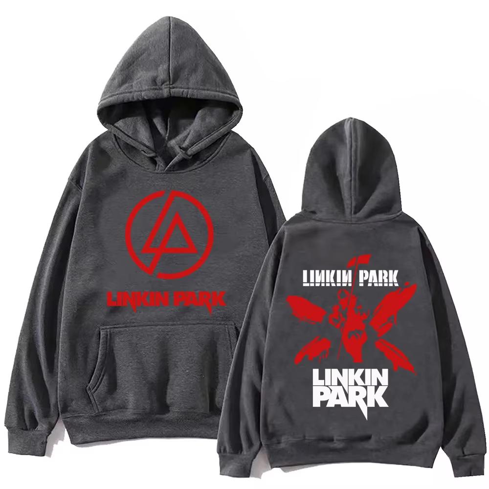 Стритвир Худи LinkinPark Харадзюку Пуловер Популярная Музыка Свитшот Подарок для Фанатов Худи Мужские Повседневные YK2 Оверсайз Топы