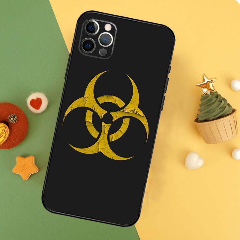 Чехол для телефона с логотипом символа биоопасности Для iPhone 17 17Air 16 15 14 13 11 12 Pro Max 12 13 Mini 16E Ударопрочный чехол