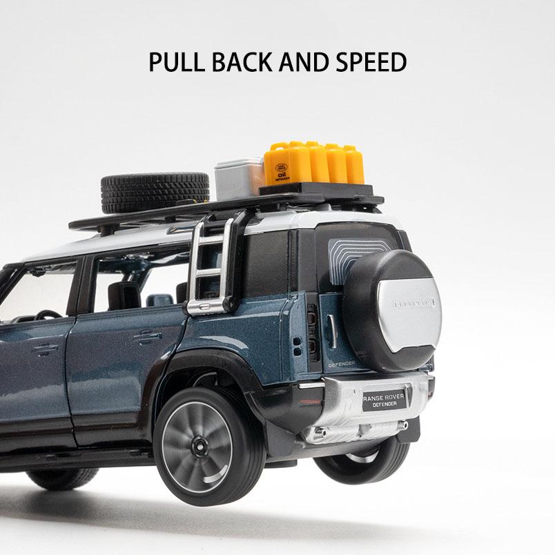 1:32 масштаба Defender 2022 City ORV, модель автомобиля из сплава, литье под давлением, металлическая игрушка, модель спортивного автомобиля со звуком и светом для детских подарков