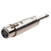 Серебристый 3-контактный XLR-гнездо на 1/4" 6,35 мм штекерный моно-джек-переходник