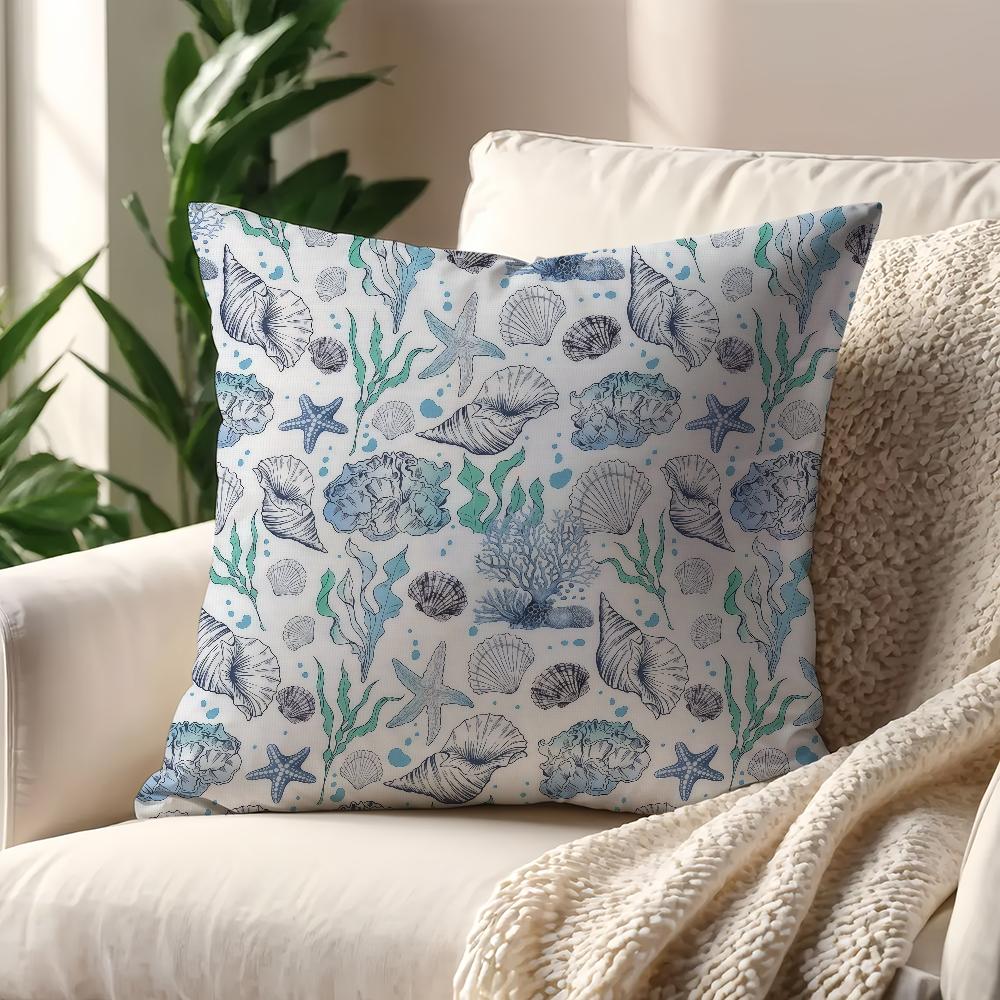 Seashell Starfish cushion cover For Pillow Printing Sofa Decoration Home Car Room Coffee Shop Office Nordic Simplicity