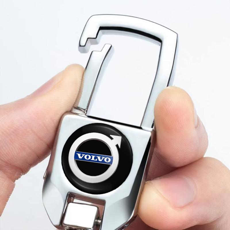 AAKB1 Luxury Metal Car Logo Keychain Key Rings Auto Accessories For Volvo V60 V40 XC90 S60 C30 XC60 V50 V70 S90 Olestar AWD XC40 EX90