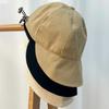 Solid Color Fisherman Hat Sunscreen Canvas Basin Hat Foldable Waffle Bucket Hat  Outdoor