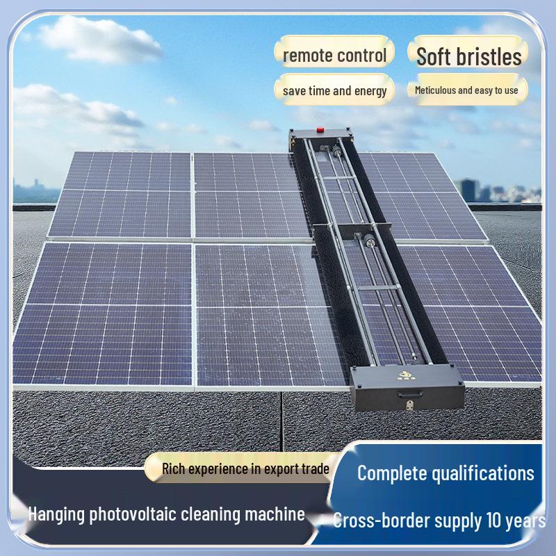 Easy-Install Solar Panel Cleaning Robot with Brush