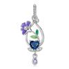 Elegant 12 Birth Flowers Charm Pendant Authentic 925 Sterling Silver Zirconia Beads for Women Fine Jewelry Charm Bracelets Christmas Flower Pendant