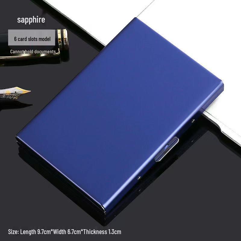 Держатель для карт из нержавеющей стали с защитой от RFID: Женский футляр для кредитных карт и мужской органайзер для визиток