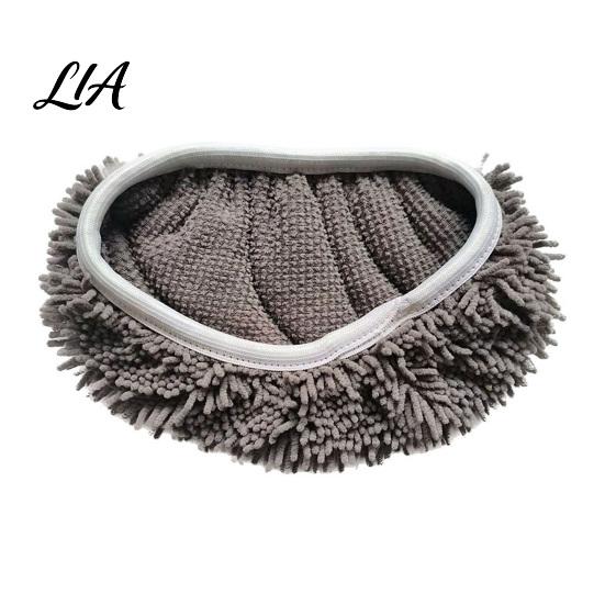 Hardwood Floor Cleaning Supplies Microfiber Chenille Mop Pad, Washable Reusable Replacement Cover, Elastic Absorbent Refills Design Mopping