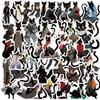 50 Black Cat Anthropomorphic Teenager Graffiti Stickers Guitar Laptop Suitcase DIY Waterproof Stickers