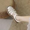 Baotou Roman Sandals Women'S Summer Muffin Shoes Thick Heel High Heel Retro Thick Sole Woven Round Head Pig Cage Shoes