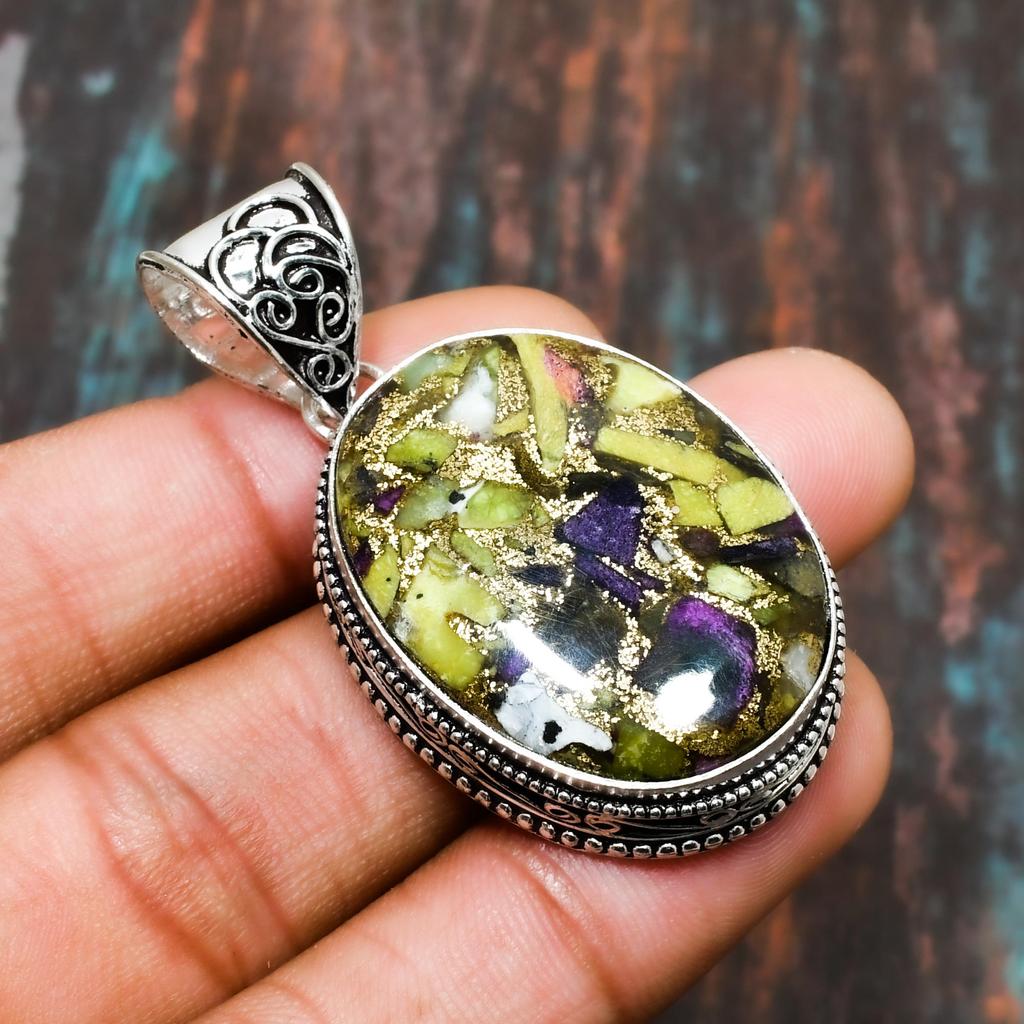 Atlantisite, Gemstone Handmade Jewelry Solid 925 Sterling Silver Pendant