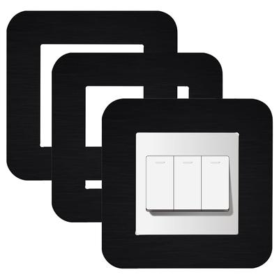 3 шт., серебристые накладки на выключатель света, окантовка выключателя света, акриловые крышки одиночного выключателя света, крышка наклейки на переключатель для украшения дома