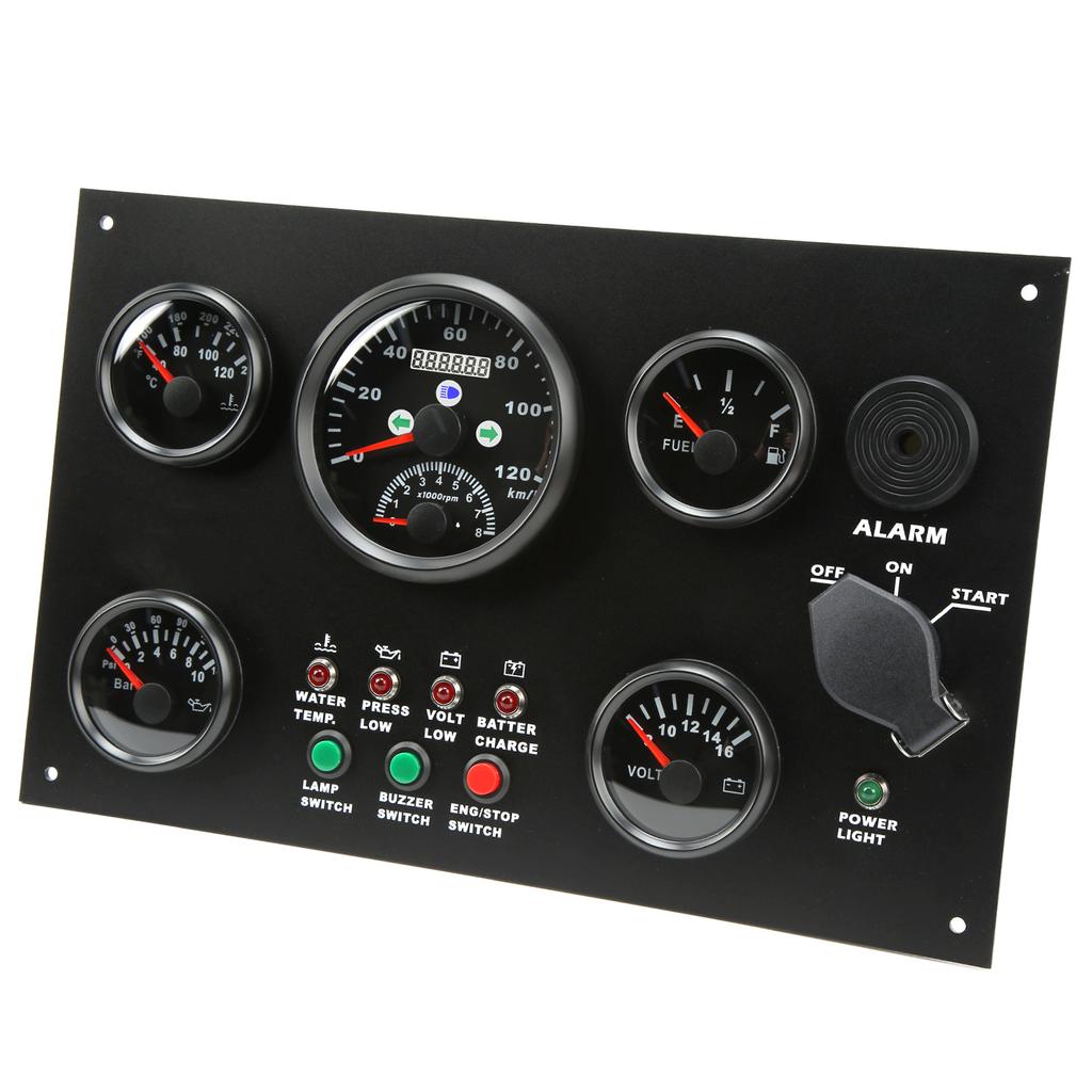 5-ти приборная панель спидометр уровень топлива температура воды измеритель давления масла вольтметр лодка