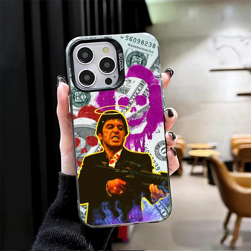 Лицо со шрамом 1983 Аль Пачино Мягкий чехол для телефона для iPhone 15 16 17 Pro Max 17Air 16E 14 Plus 13 12 Mini Ударопрочная задняя крышка