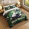 Bear Panda Theme Personalized 3Pcs Bedding Set Custom Text & Name 1 Sheet 2 Pillowcases Household Bedding 1pc