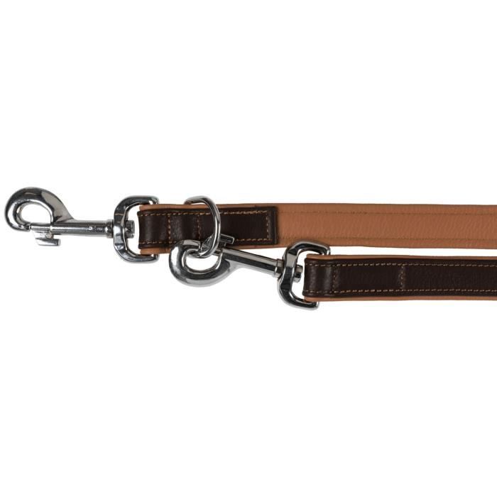Dog Leash - Trixie - Active Comfort - Genuine Leather - 2.00 M - Multi-position