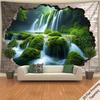 Водопад прорывает стену Цифровая печать полиэстеровое настенное панно подходит для использования в гостиных спальнях барах вечеринках