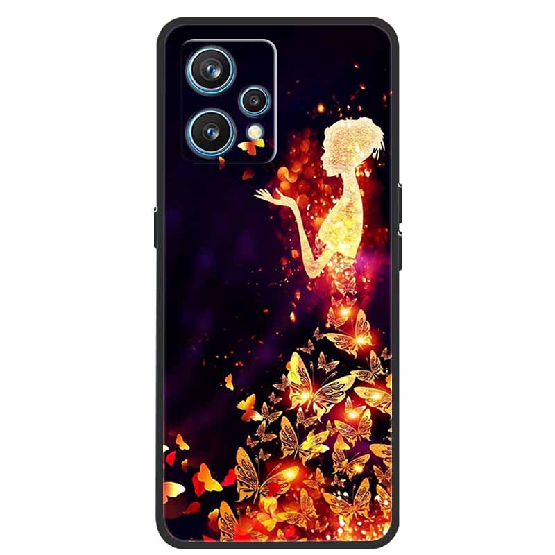 Чехол для Realme 9 RMX3521 Ударопрочный Мягкий силикон ТПУ Задняя крышка Для телефона Realme9 4G Чехлы Realme 9 6,4 дюйма Милый мультяшный чехол-сумка