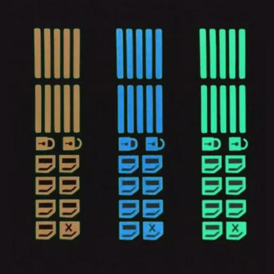 Флуоресцентная наклейка на стеклоподъемник автомобиля - светящаяся наклейка на кнопку переключателя стекла