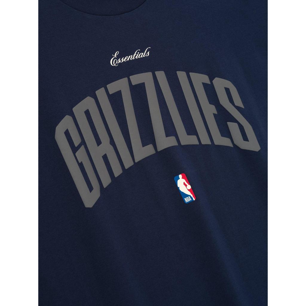 Fear of God Базовое хлопковое поло с принтом Memphis Grizzlies 90-х годов, темно-синее, унисекс, синее 125EU264204F