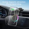 Автомобильный магнитный держатель для телефона с GPS, подставка, 15 Вт беспроводная зарядка, кронштейн для мобильного телефона для Magsafe iPhone 17~12 Pro Max, крепление для быстрой зарядки