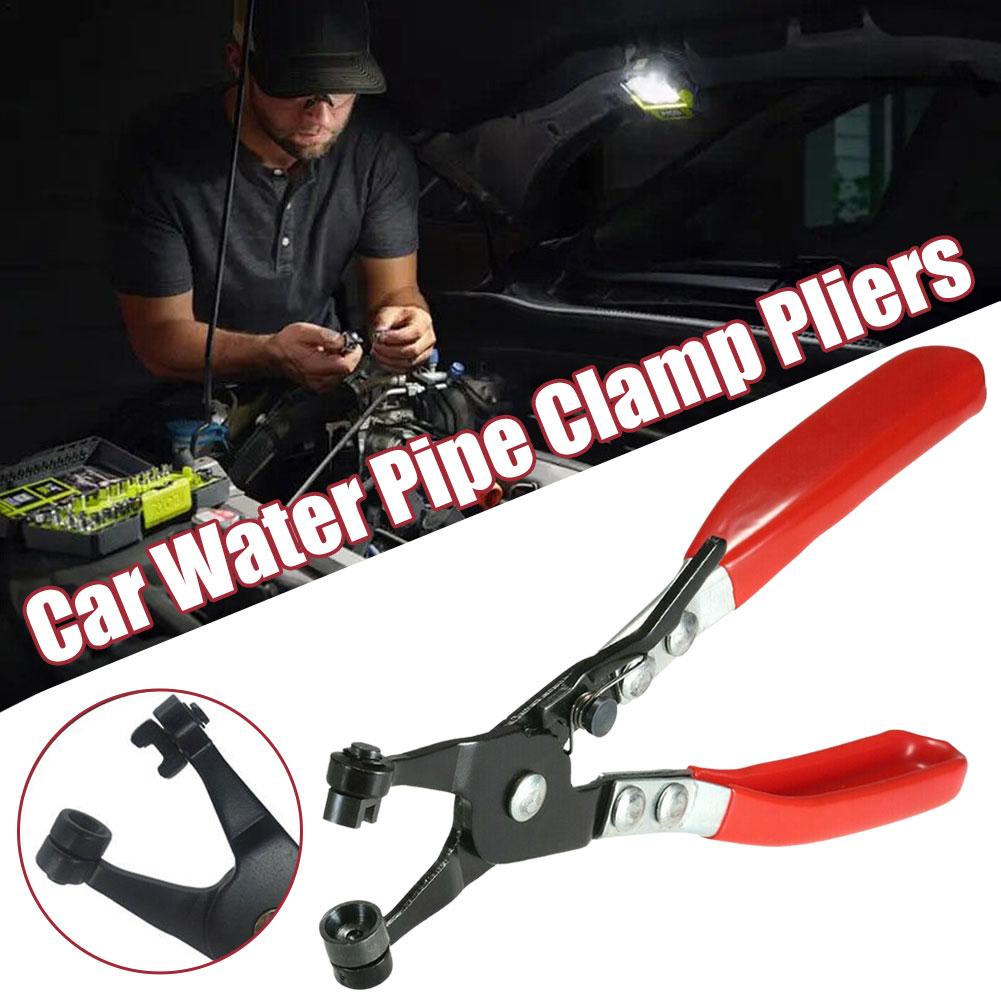 Car Tube Clamp Long Automotive Hose Clamp Pliers Straight Throat Tube Bundle Clamp Removal Tool Straight Smooth Handle Plier