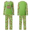 Рождественский принт Семейный комплект с длинными рукавами для родителей и детей Домашняя одежда Костюм Осень
