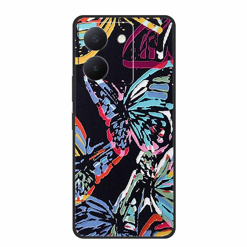 3D Emboss Case For Vivo Y27s Phone Case Relief Black Silicone Soft Back Cover Coque Funda For Vivo Y27s Case Y 27 s Capas 6.64"