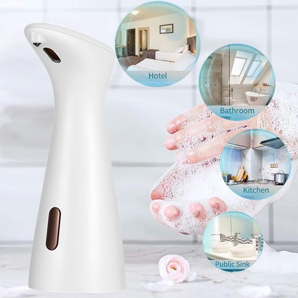 200ml Liquid Soap Dispenser Automatic Hand Wash Dispenser Battery Operated Touchless Intelligent Induction for Kitchen Bathroom