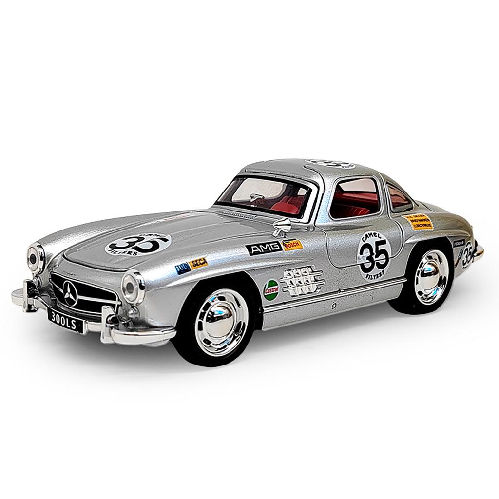 1/32 Benz 300SL 35# Винтажный Классический Сплав Металл Литой Модель Автомобиля Звук и Свет Симуляция Коллекция Дисплей Украшения Подарок