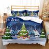 Happy Christmas Bedding Set Cartoon Santa Claus Duvet Cover Set 3D Printed Duvet Cover Set 2/3Pcs for Christmas Gifts Home Decor