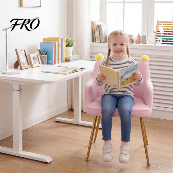 Upholstered Armchair Crown-shaped with Pillow, Reading Chair Wide Seat, Ergonomic Crown Velvet Fabric Wingback for Living Room, Bedroom, Dorm, Office