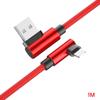 Разъем под углом 90 градусов Не спутывающийся телефонный кабель Micro USB Type C Быстрое зарядное устройство для зарядки Нейлоновый шнур Провод