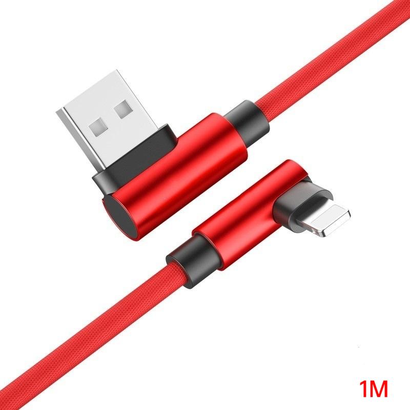 Разъем под углом 90 градусов Не спутывающийся телефонный кабель Micro USB Type C Быстрое зарядное устройство для зарядки Нейлоновый шнур Провод