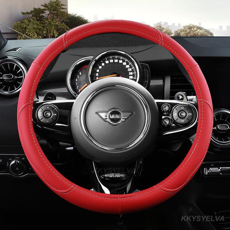 Кожаный чехол на руль из микрофибры для MINI Cooper R50 R55 R56 F57 Clubman Countryman Clubvan Coupe, автоаксессуары