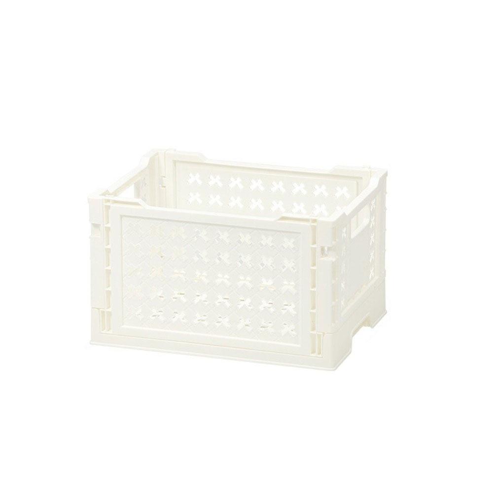 Collapsible Foldable Storage Basket 6 Colors Sundries Storage Bin Plastic Crate Box  Makeup Jewelry