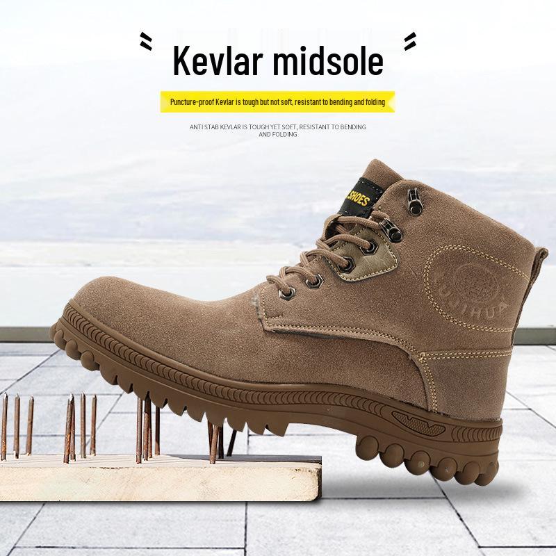 Унисекс Зимняя Рабочая Обувь: Чистая шерсть, на бархатной подкладке, противоударные, устойчивые к проколам, термостойкие для строительства